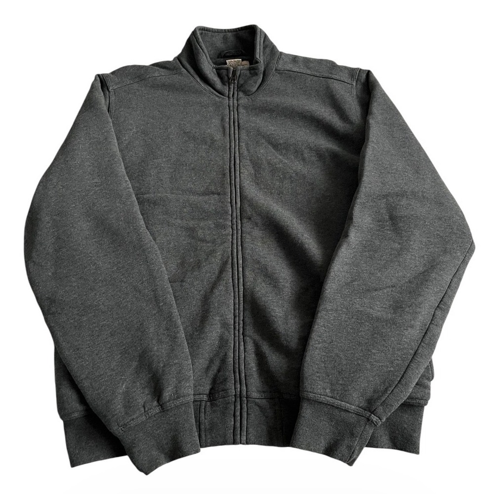 L.L. Bean Katahdin Iron Works Sherpa Lined Full Zip Jacket Gray Men Small 265508
